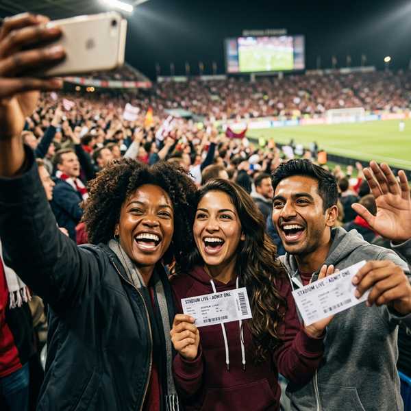 Klanten selfie met tickets