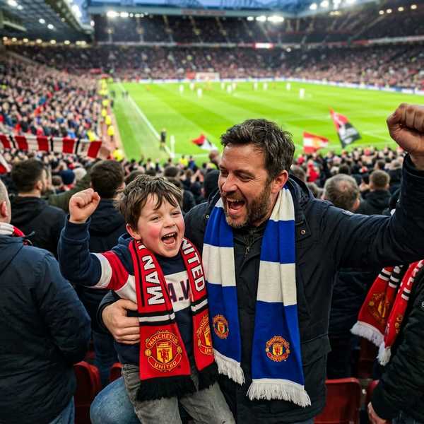 Vader en zoon in het stadion